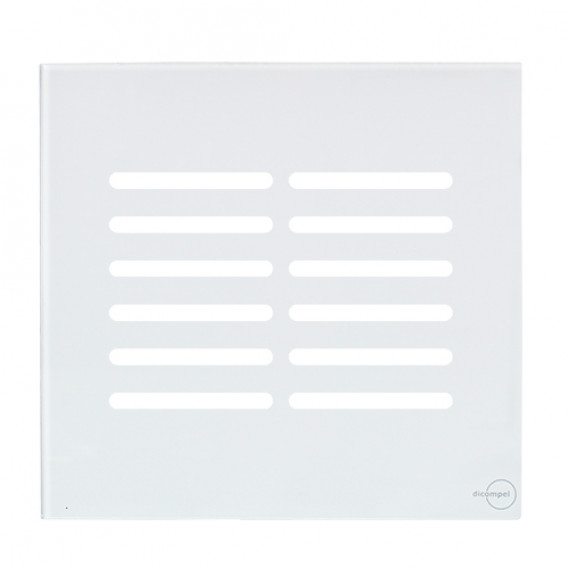 Placa p/ 12 Interruptores 4x4 - Novara Glass Branco